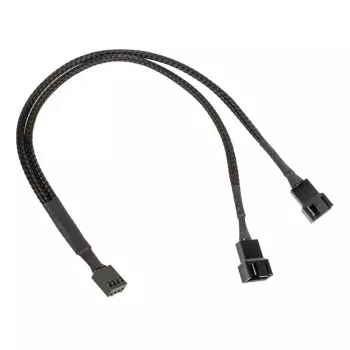 Kolink PWM Y kábel ventilátora 1-na-2, 35 cm, čierny, opletený, model PGW-AC-KOL-111