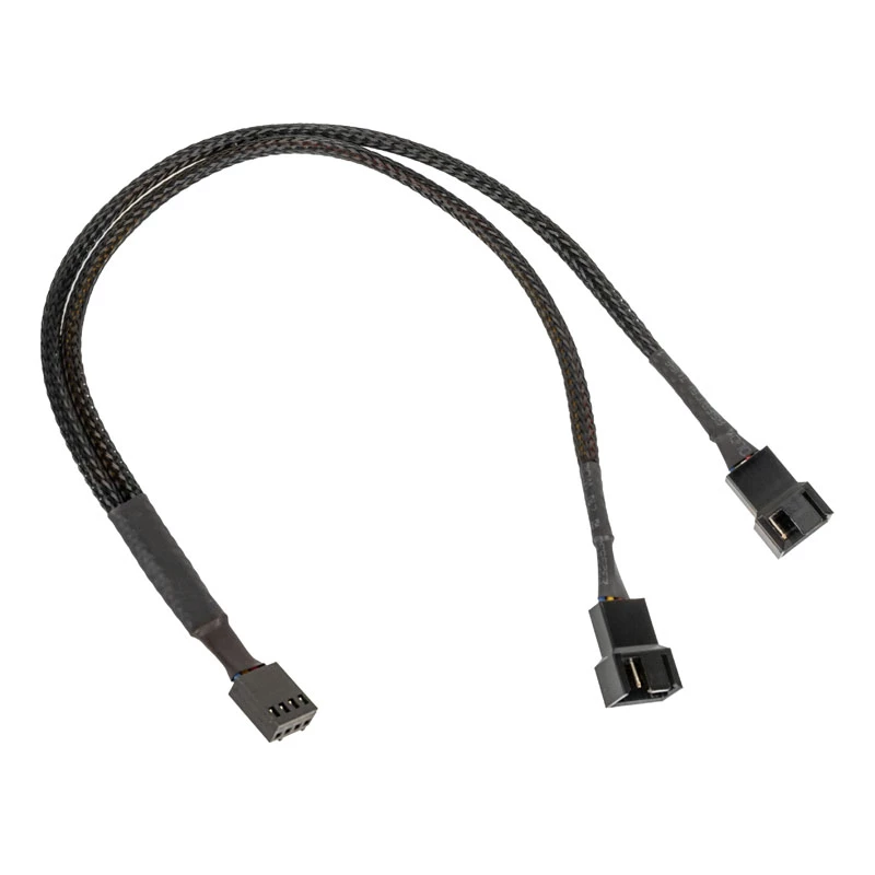 Kolink PWM Y kábel ventilátora 1-na-2, 35 cm, čierny, opletený, model PGW-AC-KOL-111