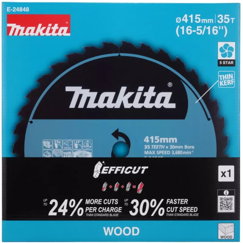 Makita E-24848 pílový list EFFICUT pre akumulátorovú ručnú kotúčovú pílu HS013G šírka rezu 2,30 (E-24848)