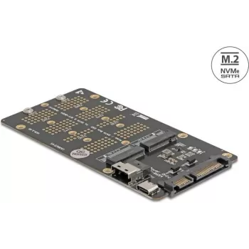 DELOCK konvertor M.2 Key M NVMe SSD na SFF-8654 a M.2 Key B (model 64355)