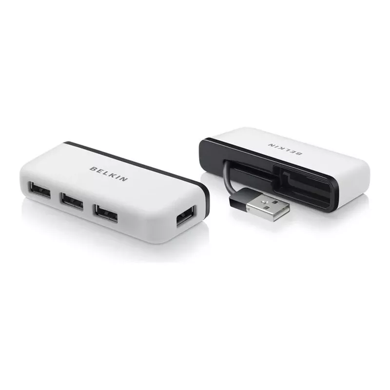 Belkin USB 2.0 4-portový cestovný hub, strieborný, F4U021bt