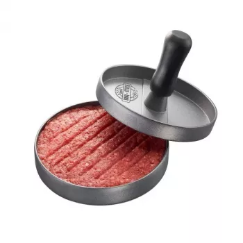 Lis na hamburgery GEFU 89419, plast, Ø 11,8 cm, výška 93 mm, sivá/čierna