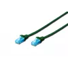 Assmann Digitus CAT 5e U-UTP patch kábel. PVC. AWG 26/7. Dĺžka 2 m. Farba zelená (DK-1512-020/G)