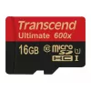 Transcend microSDHC MLC 16GB Class 10 UHS-I 600x + SD adaptér