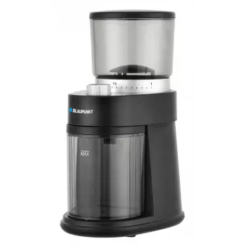 Kávomlynček s mlecím mechanizmom BLAUPUNKT FCM501 — 250 g zŕn, 180 g mletej kávy, 120 W, strieborná