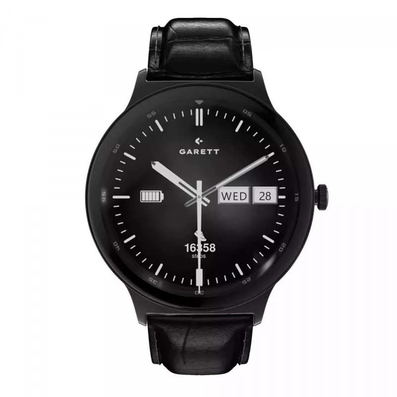 Smartwatch Garett Quantum – čierna nerezová oceľ