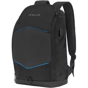 Batoh na notebook Tellur TLL611282 s USB konektorom a podsvieteným pásom, čierny