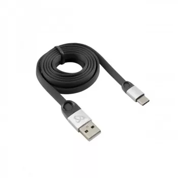 Sbox USB 2.0-Type-C/2.4A čierna/strieborná 1,5 m