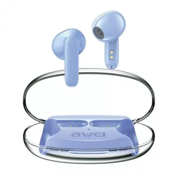 Slúchadlá Awei T85 Bluetooth 5.3 ENC TWS modrá