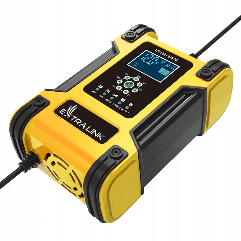 Extralink Shango inteligentná nabíjačka batérií | usmerňovač | 100 - 240VAC, 12V 12A, 24V 6A