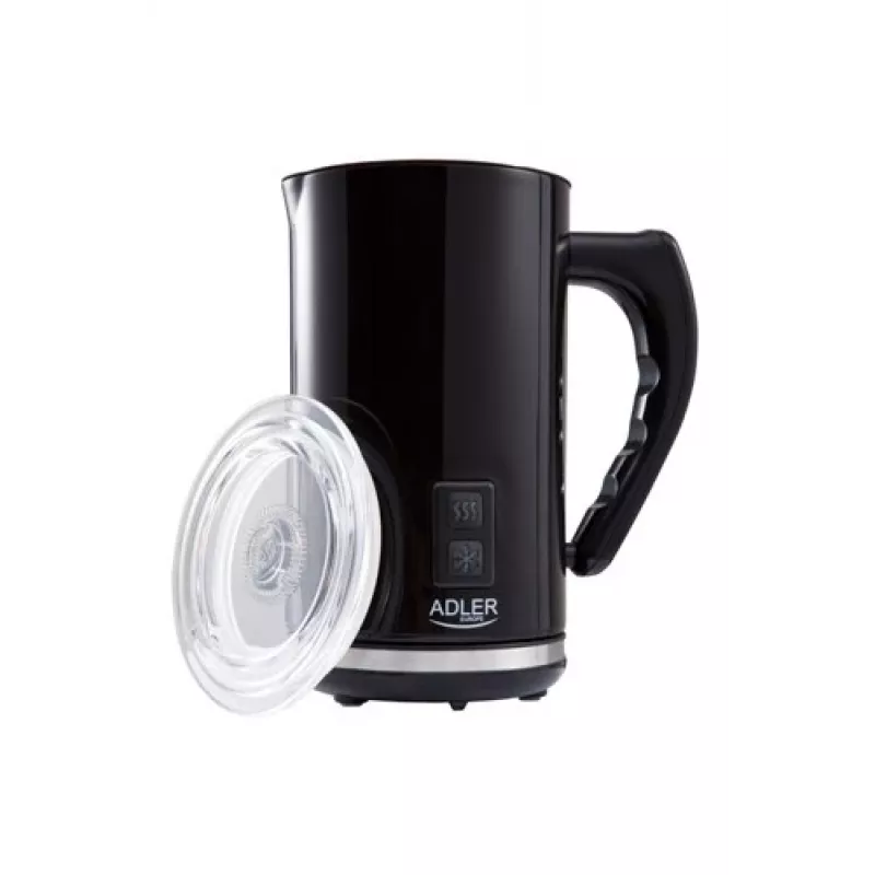 Automatický šľahač/ohrievač mlieka Adler AD 4478 — nerezová nádoba, objem 240 ml, 500 W, teplé & studené