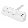 Predlžovacia zásuvka DIGITUS 3-násobná s 2×USB-A a 1×USB-C, 3 AC zásuvky typ E/F, 1,5 m kábel, biela