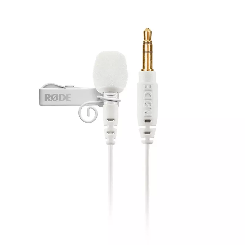 RØDE LAVALIER GO - mikrofón čierny, biely klipsový mikrofón