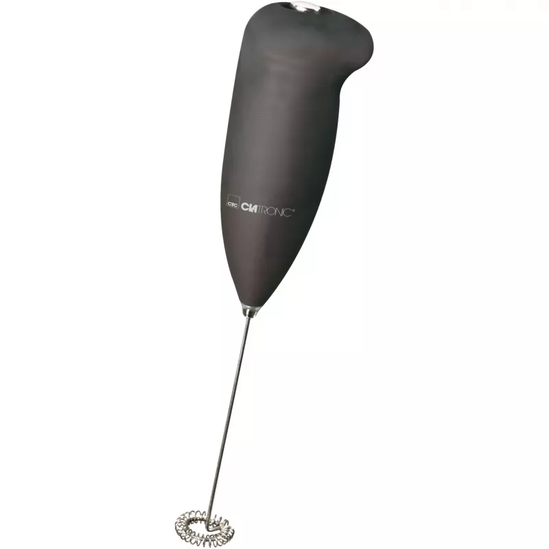 Clatronic MS 3089 Napeňovač mlieka na batérie, čierny/nehrdzavejúca oceľ