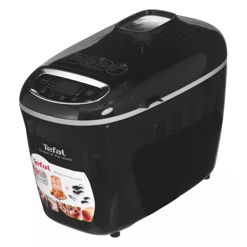 Automat na pečenie chleba Tefal PF611838 — 1600 W, kapacita 1,5 kg, 19 programov, dotykové ovládanie, čierna