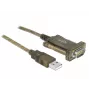Sériový kábel DeLOCK 64073 USB Type-A DB-9 transparentný 2m