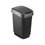 Odpadkový kôš Rotho Twist 50 L obdĺžnikový polypropylén, 50 L, 602×298×401 mm, čierny