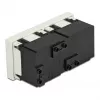 Nástenná zásuvka DELOCK 81423 — CEE 7/3, 16 A, 250 V, biela, ABS/PC, 45×90 mm