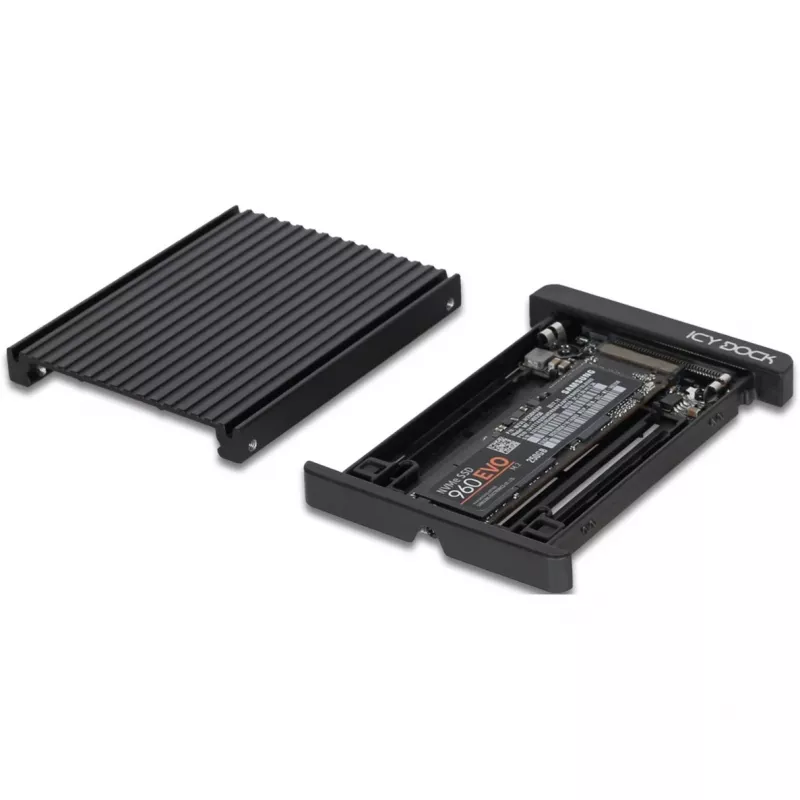 EZConvert MB705M2P-B, konvertor čierny, M.2 PCIe NVMe SSD na 2,5-palcový a 2-palcový PCIe SSD konvertor/adaptér
