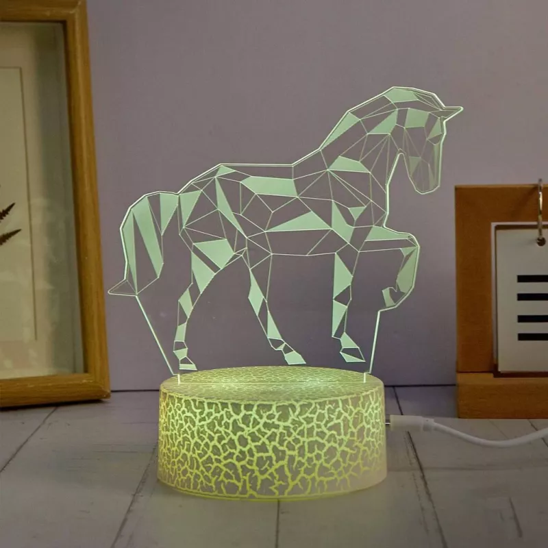 Manta SNL116RGB RGB 3D kôň dekoratívna LED lampa