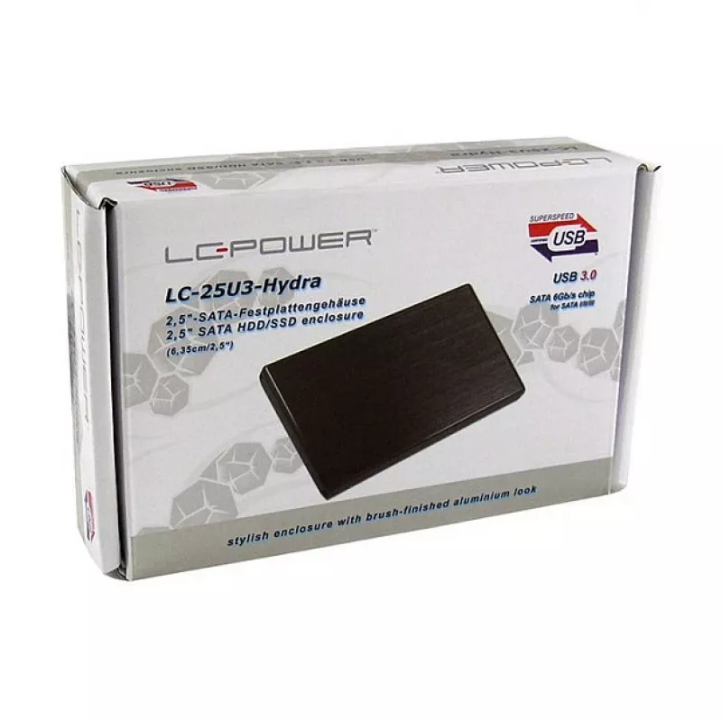 HDD puzdro LC-Power LC-25U3-Hydra čierne 2,5 palca