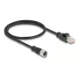 DeLOCK M12 adaptérový kábel D-kódovaný 4-polový samica na RJ45 samec 50 cm