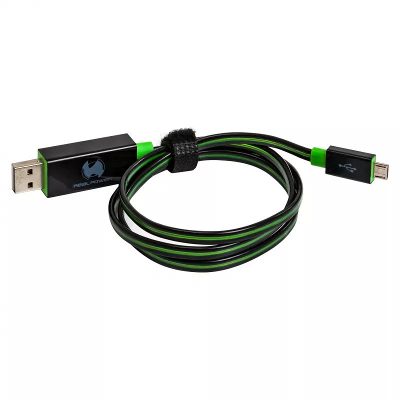 USB kábel RealPower A/Micro-USB B 0,75 m