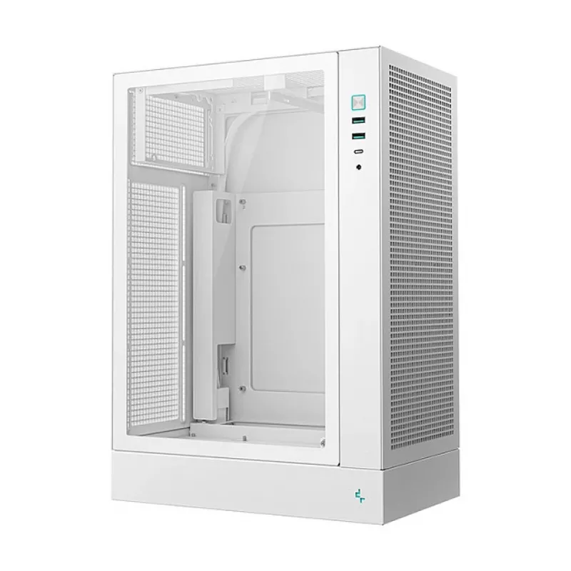 DeepCool CH170 PLUS WH Midi Tower počítačová skriňa, Micro ATX, bez zdroja, 4 rozširujúce sloty, biela