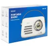 Prenosné rádio SAVIO RS-02 — analógový FM tuner, Bluetooth 5.3, napájanie USB, 3 W, biela