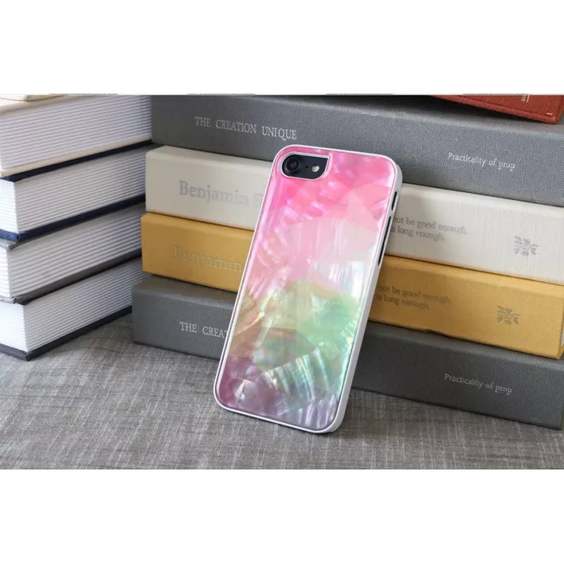 Ochranné puzdro iKins pre Apple iPhone 8/7 – vzor vodných kvetov, biela