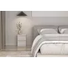 Nočný stolík top e shop MALWA M2 KASZMIR — 2 zásuvky, drevotrieska, kašmír, 300×300×400 mm
