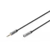 Digitus audio predlžovací kábel 3,5-mm konektor samec na 3,5-mm konektor samica 1,8 m čierny