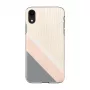 Puzdro na smartphone man and wood pre iPhone XR – ružový oblek s čiernymi akcentmi