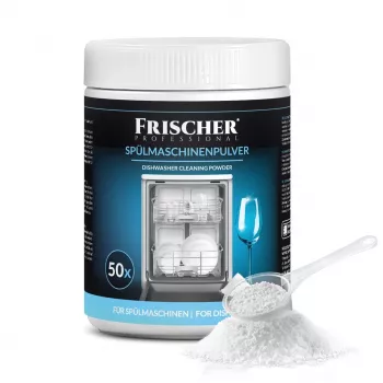 Čistiaci prášok do umývačky FRISCHER FR00122_1000, 1 kg, do automatických umývačiek riadu, plastová dóza