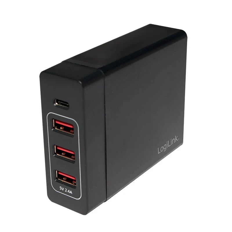Interiérová nabíjačka LogiLink PA0122 univerzálna čierna USB