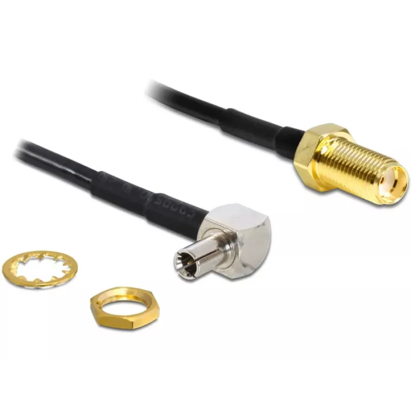 Koaxiálny kábel DeLOCK 88487 TS-9 SMA 1,45m čierny
