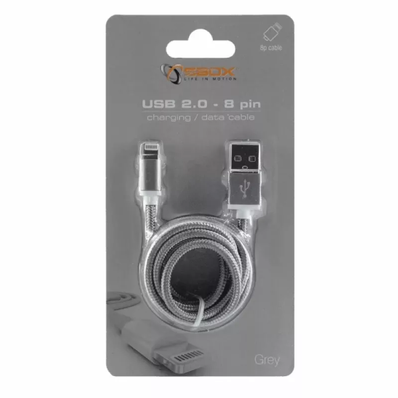 Sbox USB 2.0 8 Pin IPH7-GR sivý