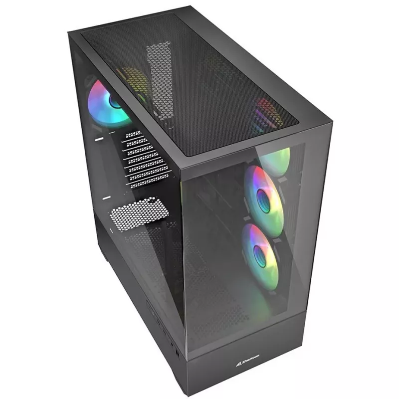 PC skriňa Sharkoon AK6 RGB, ATX, čierna