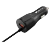 CANYON autonabíjačka C-033 2,4A/USB-A s integrovaným Lightning konektorom čierna