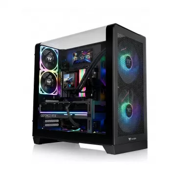 Mid-Tower skriňa THERMALTAKE View 390 TG čierna, bočné a predné panely z tvrdeného skla, podpora ATX/mATX/ITX