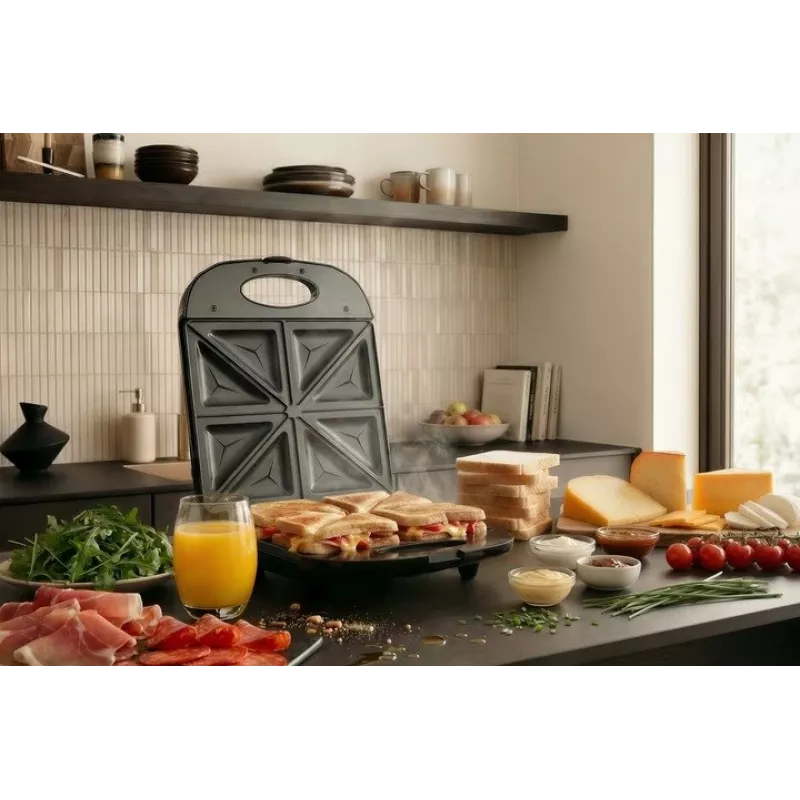 Promis STP 25 XXL sendvičovač, 4 toasty, 1400 W, čierny
