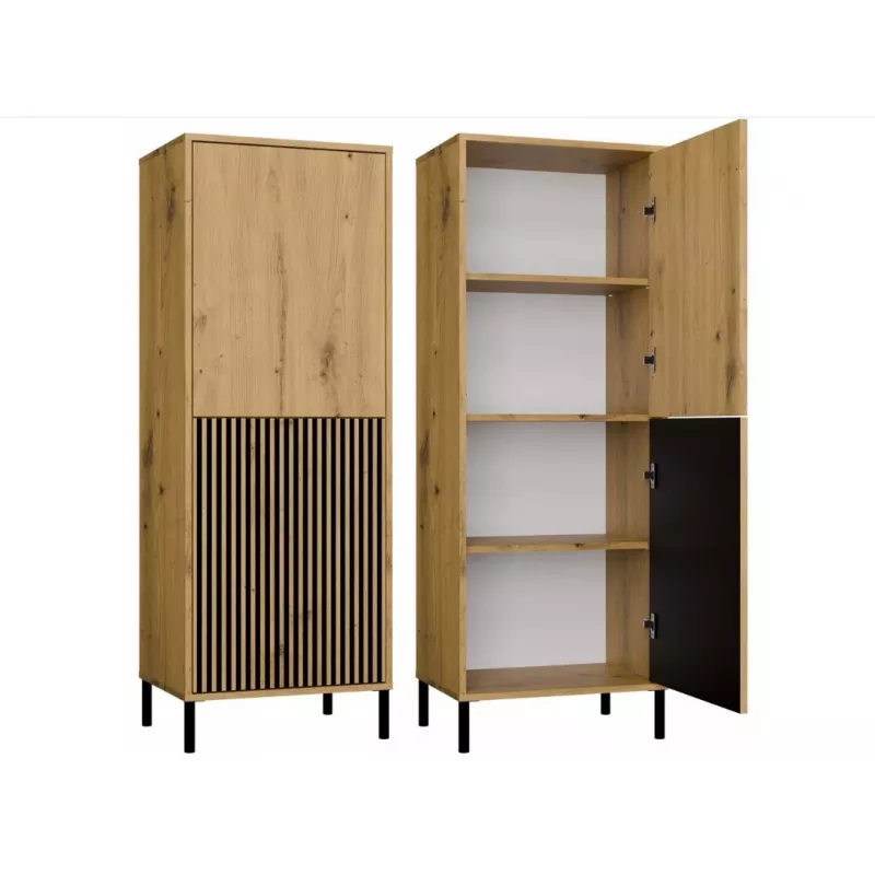 KAMARO 2DK štíhla/GŁ dub ARTISAN VITRÍNA