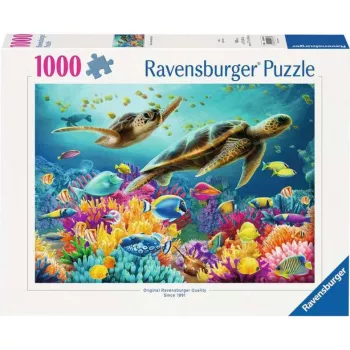Ravensburger puzzle Modrý podvodný svet 1000 dielikov, dospievajúci/dospelí, štandardný formát