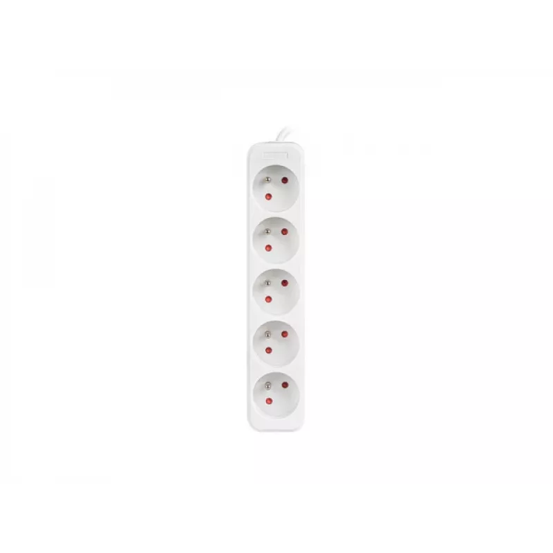 LANBERG PS0-05E-0150-W 1,5 m biela 5-násobná 230V Lanter predlžovací kábel z plnej medi