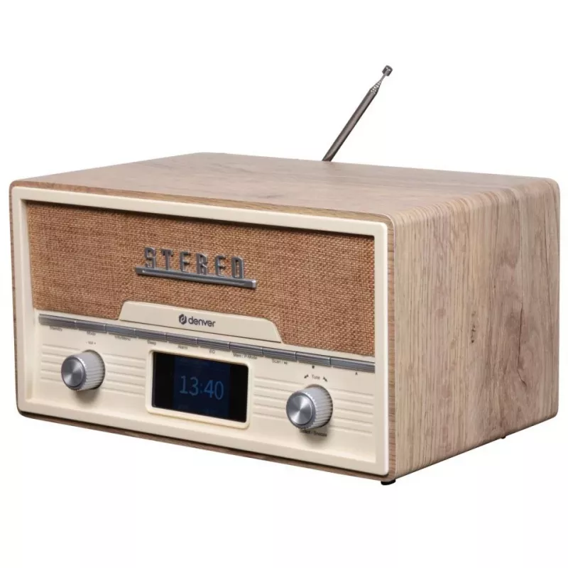 Osobný CD prehrávač Denver MDA-525LW drevo 10 W DAB+ FM