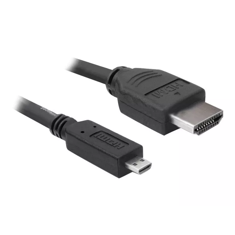 DeLOCK - video / audio kábel - HDMI - 32 AWG - HDMI, 19-pinový (M) - 19-pinový Micro-HDMI (M) - 3 m (82663)