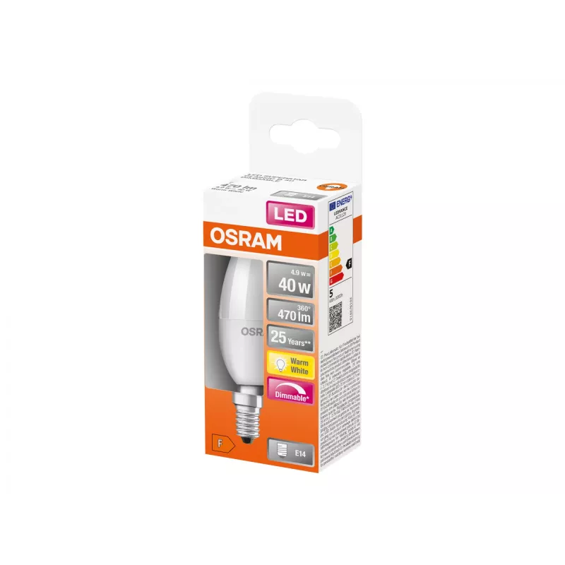 LED žiarovka Ledvance Parathom Classic E14 4,9 W teplá biela, pätica E14