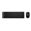Wireless Combo MK220, bezdrôtová, RF Wireless, QWERTZ, čierna, myš