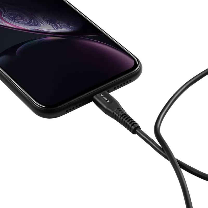 CANYON kábel MFI-4 Type-C na Lightning 1,2m čierny