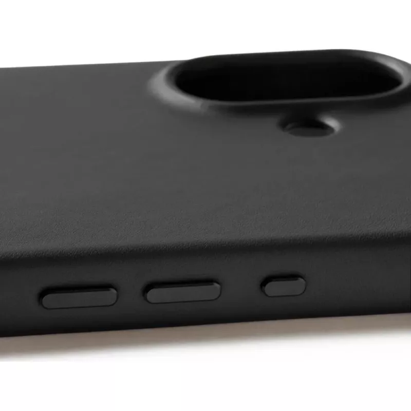 Mujjo Full Leather Case MagSafe puzdro pre iPhone 17 čierna